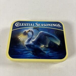 Vintage Celestial Seasonings Small Tea Tin Swan